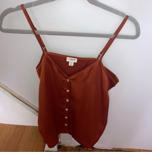 Jcrew button front silky tank